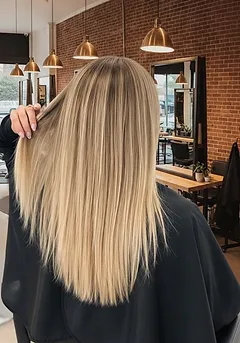 Fine hair given real density with extensions, thick through the ends instead of tapering