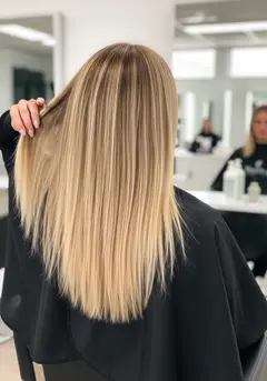 Fine hair given real density with extensions, thick through the ends instead of tapering